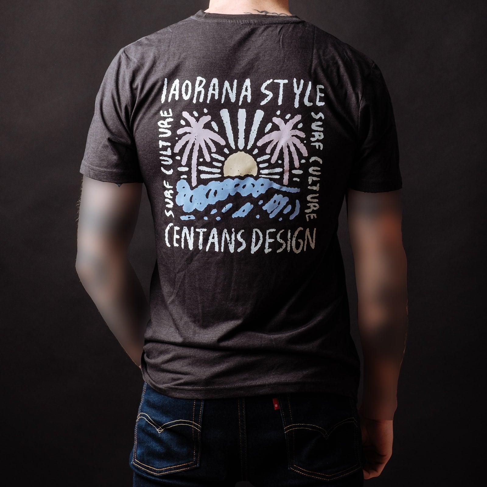 T-Shirt Opérateur - Iaorana Noir chiné Centans