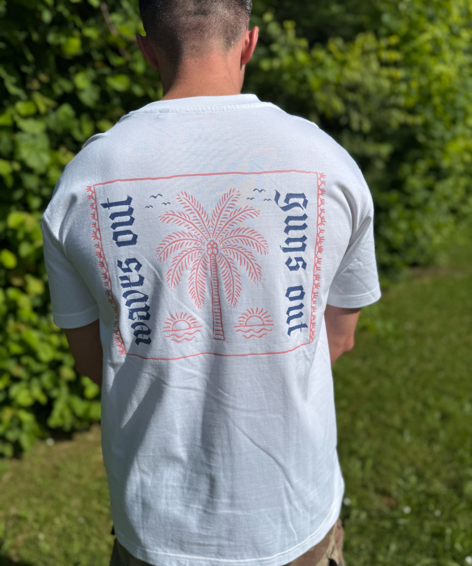 T-Shirt Oversize - Waves out Blanc Centans