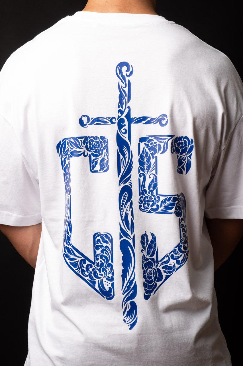 T-Shirt Oversize - Blason Enluminé Bleu Centans
