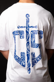 T-Shirt Oversize - Blason Enluminé Bleu Centans
