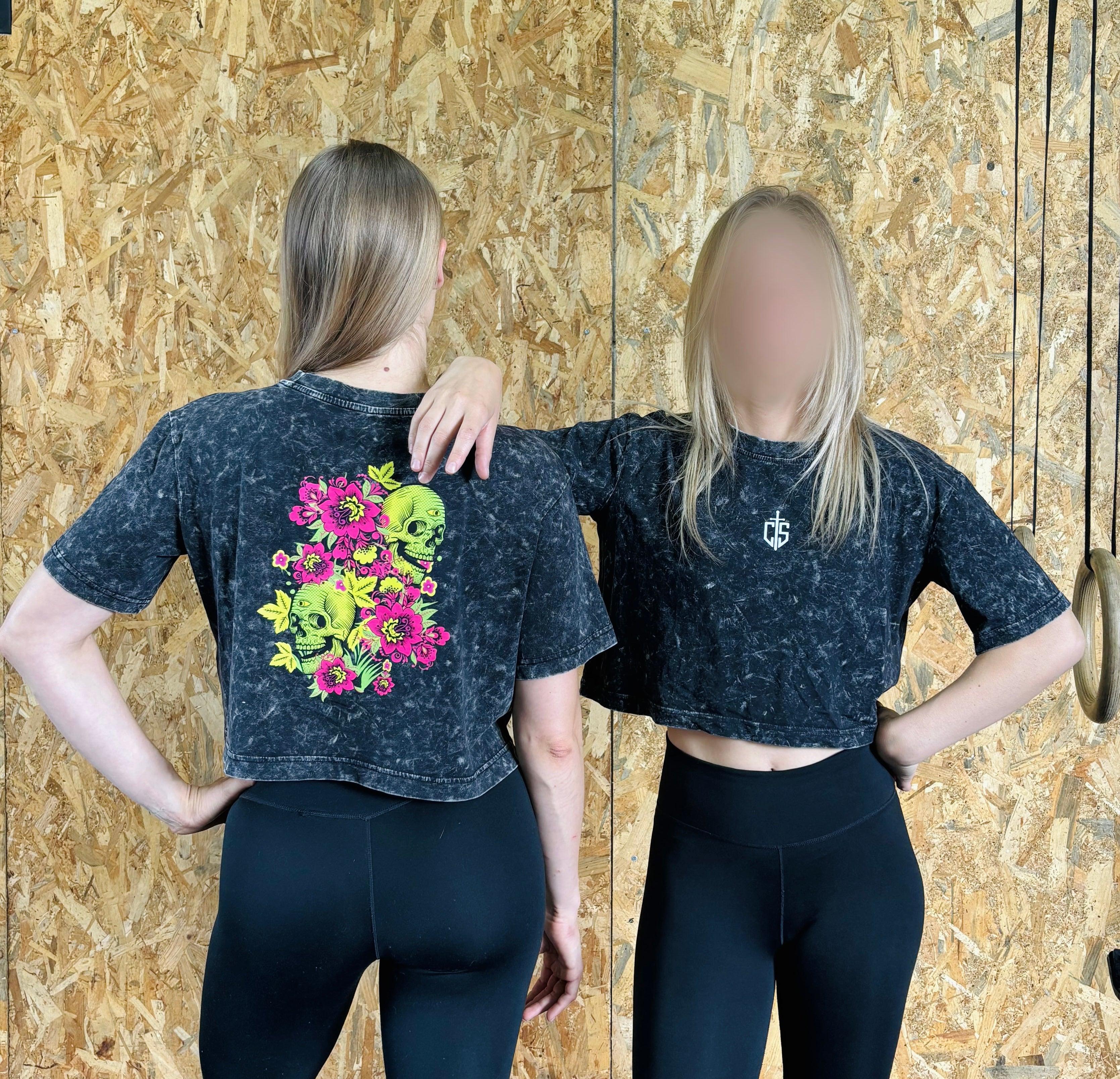 Crop Top - FlowerSkull Centans