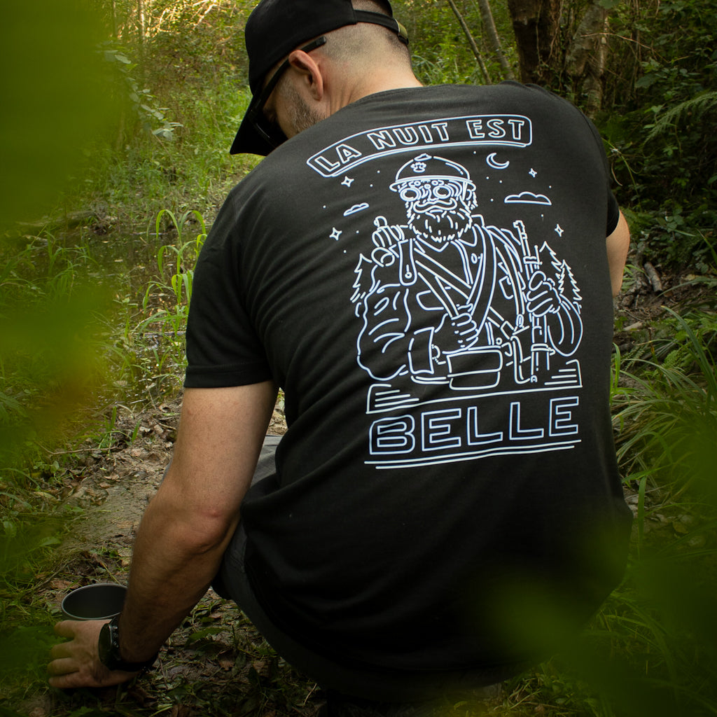 T-Shirt Opérateur - La nuit est belle Noir Centans