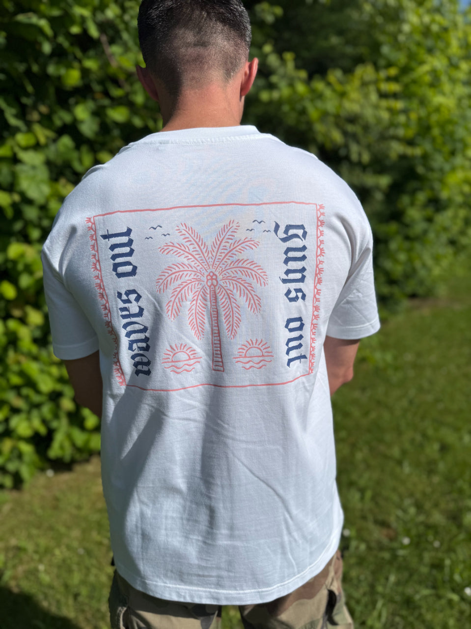 T-Shirt Oversize - Waves out Blanc Centans